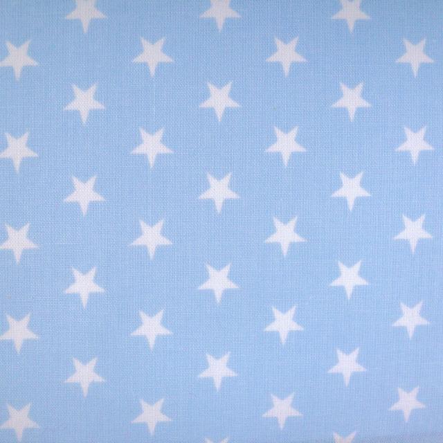 Białe gwiazdki na niebieskim 2 cm